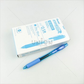 PENTEL ปากกาหมึกเจลกด 0.5 ENERGEL X BLN105 <1/12>ฟ้า